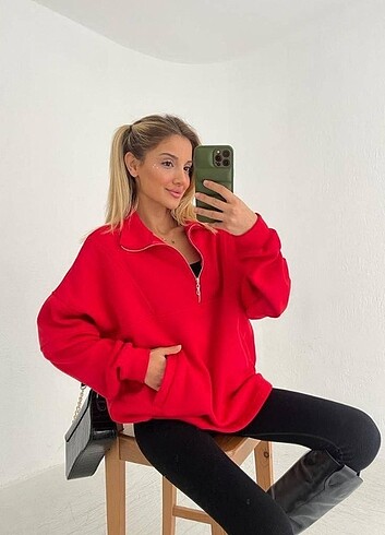 KADIN CEP DETAYLI SWEATSHİRT 