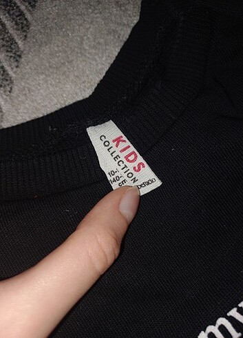 10 Yaş Beden siyah Renk Kız Çocuk Sweatshirt