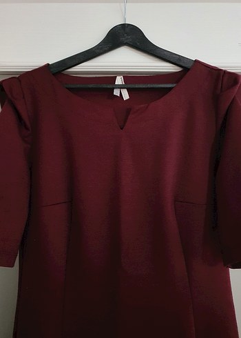 xl Beden bordo Renk Midi Kalem Elbise