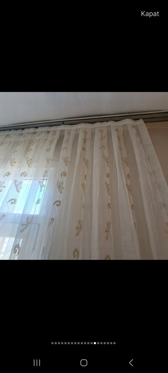 Nakışlı Beyaz Tül Perde - Görsel 5