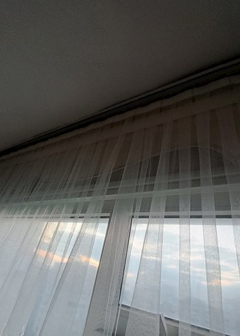 Nakışlı Beyaz Tül Perde - Görsel 17