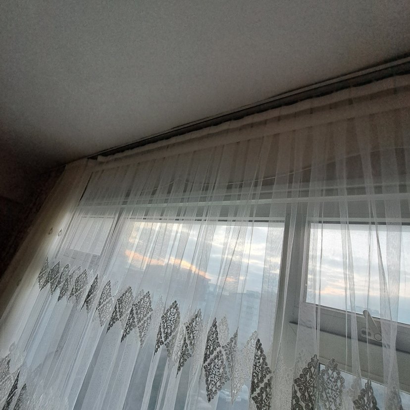 Nakışlı Beyaz Tül Perde - Görsel 4