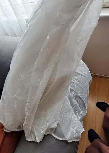 Nakışlı Beyaz Bohem Perde - Görsel 10