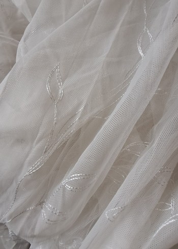 Nakışlı Beyaz Bohem Perde - Görsel 2