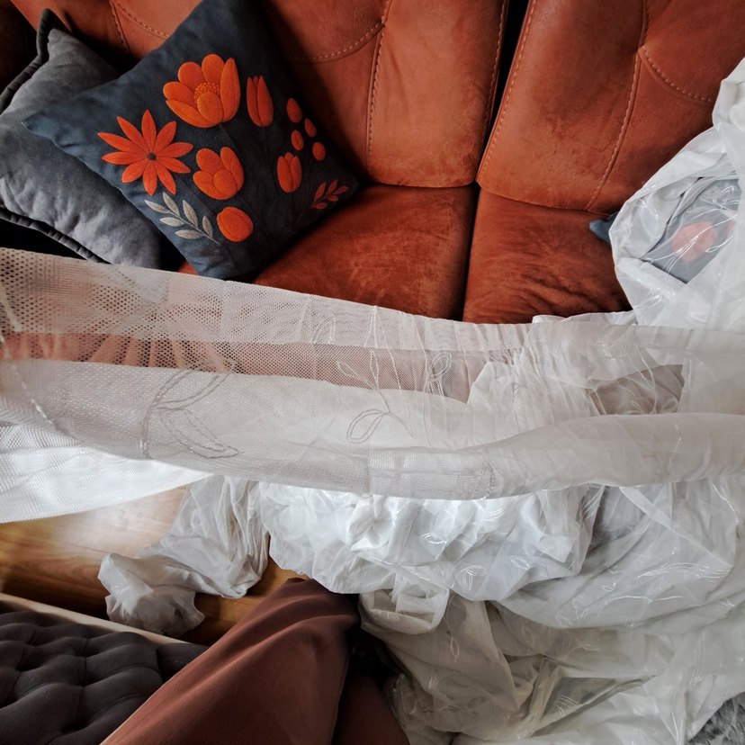 Nakışlı Beyaz Bohem Perde - Görsel 5