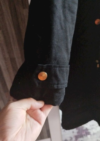 36 Beden siyah Renk Siyah Süet Uzun Kadın Ceket