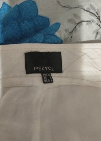 ipekyol Beyaz Kemerli Kadın Pamuk Pantolon