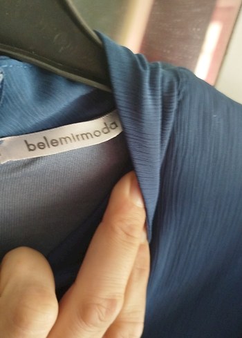 42 Beden mavi Renk Mavi Uzun Bohem Salaş Elbise