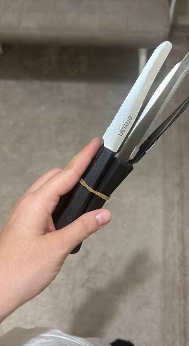 Emsan Siyah Bıçak Seti - Görsel 2