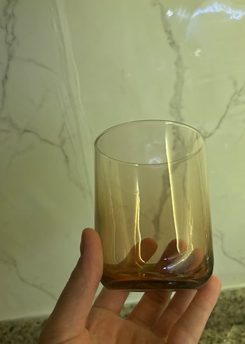 Kahve Renkte Cam Bardak - Görsel 2