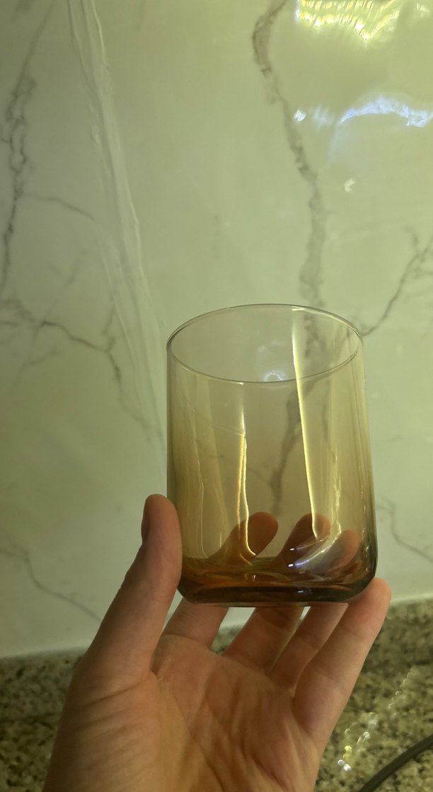 Kahve Renkte Cam Bardak - Görsel 2