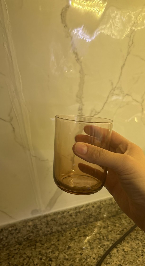 Kahve Renkte Cam Bardak - Görsel 3