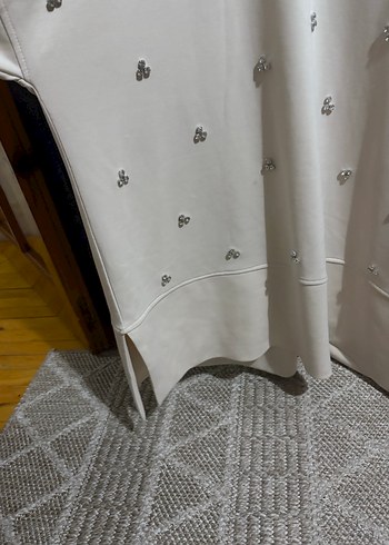 Payet İşlemeli Beyaz Kadın Sweatshirt - Görsel 3