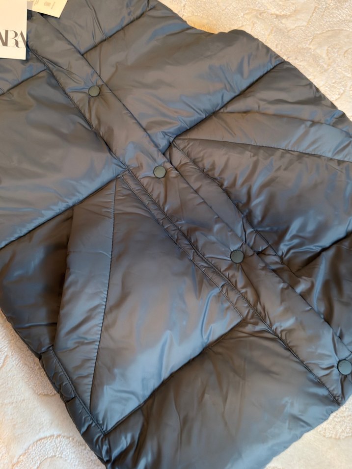 Zara Gri Kapüşonlu Çocuk Şişme Yelek - Görsel 2