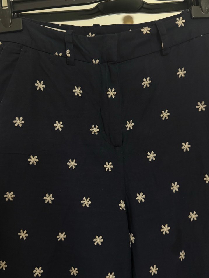 Zara Düğmeli Nakışlı Mavi Bohem Kadın total look - Görsel 5