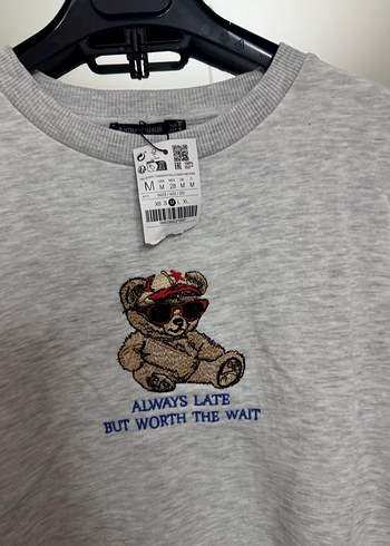 Stradi Gri Baskılı Kadın Sweatshirt - Görsel 4