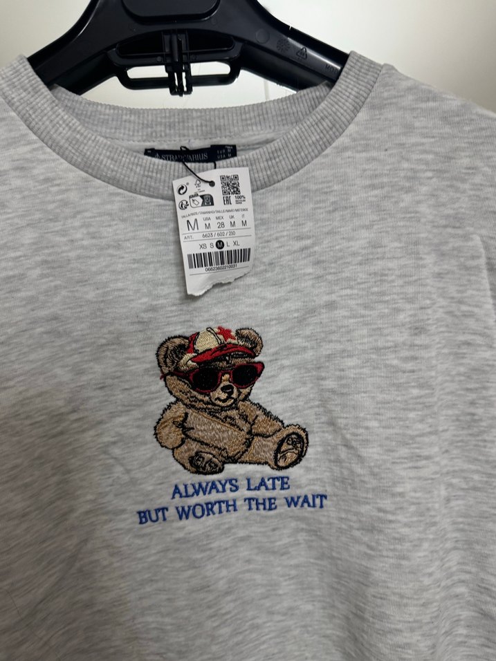 Stradi Gri Baskılı Kadın Sweatshirt - Görsel 4