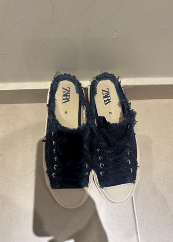 Zara converse terliKadın Lacivert Denim Spor Ayakkabı - Görsel 2