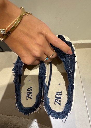 Zara converse terliKadın Lacivert Denim Spor Ayakkabı - Görsel 3
