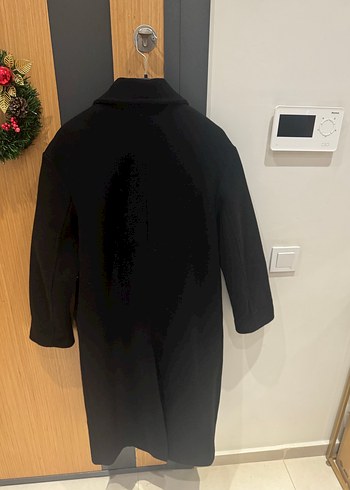 Bershka Siyah Çift Düğmeli Kaban - Görsel 3