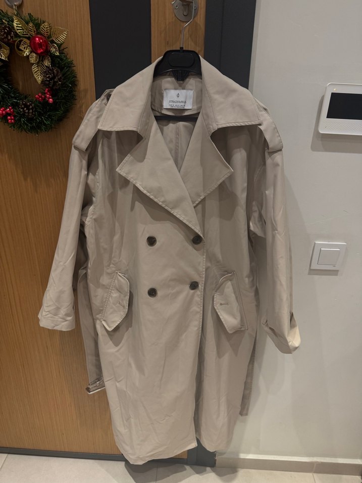 Stradi Bej Midi Trençkot Kemerli ve Geniş Kesim - Görsel 3