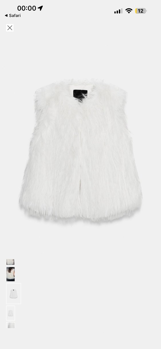 Zara Kadın Beyaz Suni Kürklü Yelek - Görsel 4