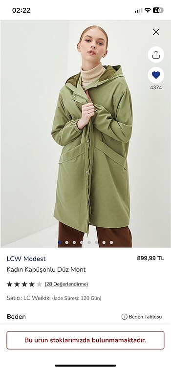 Kapşonlu parka