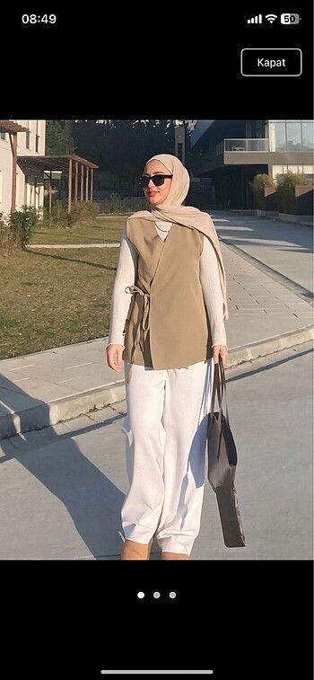 Yandan bağlamalı yelek