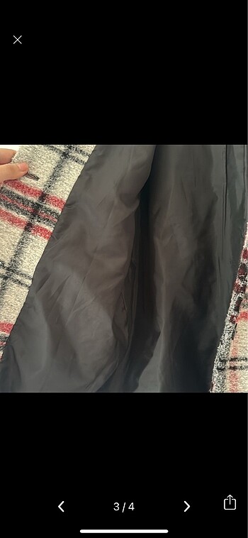 l Beden ekoseli mango oversize blazer kısa kaban