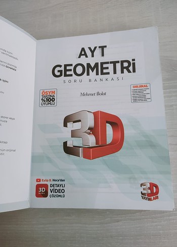 3D AYT Geometri Soru Bankası Video Çözümlü