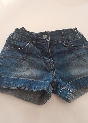 Kızlar için Mavi Denim Mini Şort