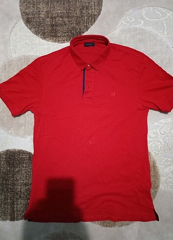 Network Kırmızı Polo Yaka T-shirt. L Beden.