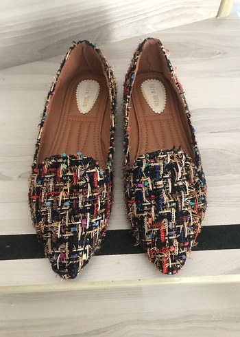 Zara Renkli Desenli tüvit kumaş babet