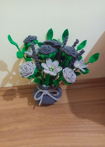 Bohem Tarzı El Örgüsü Çiçek Buketi - Görsel 2