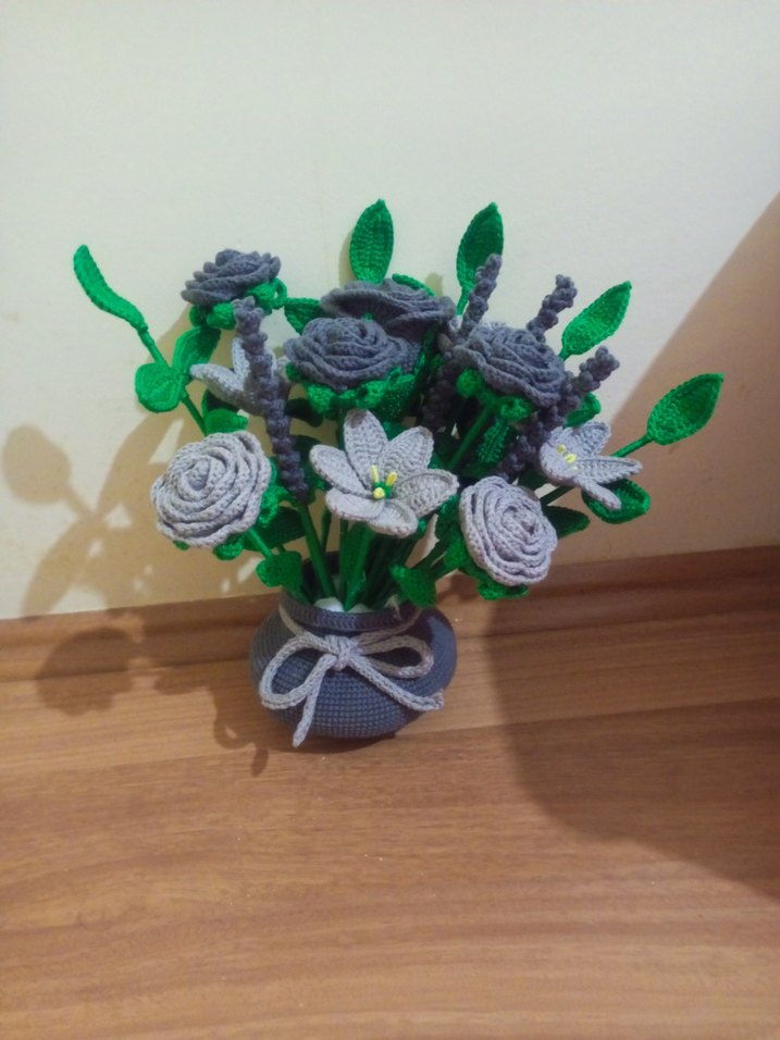 Bohem Tarzı El Örgüsü Çiçek Buketi - Görsel 2