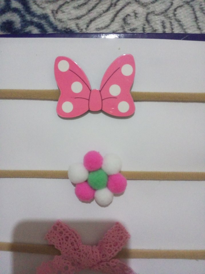 Pembe Nakışlı Bohem Çocuk Saç Bantları - Görsel 3