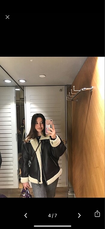 m Beden kahverengi Renk pull bear biker ceket / mont