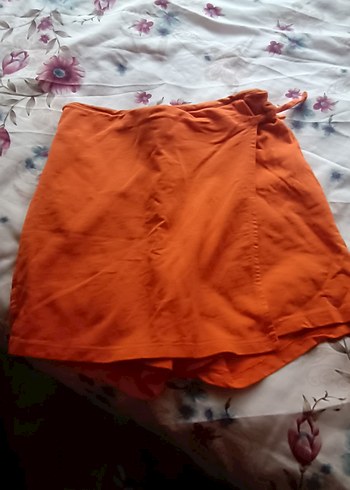 Turuncu Düğmeli Hamile Mini Şort - Görsel 5