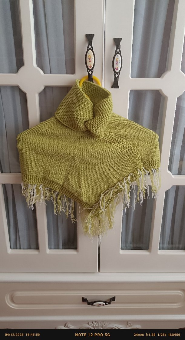 Kız Çocuk Bohem Triko Panço - Görsel 3