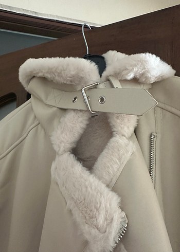 xl Beden ten rengi Renk Stradivarius Deri Ceket İçi Kürklü