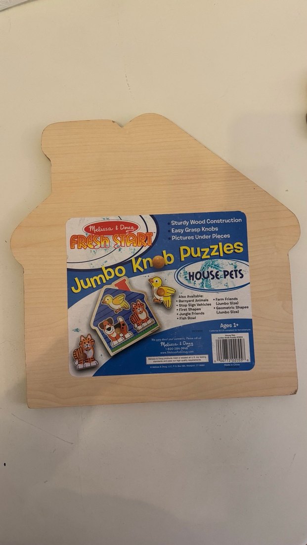 Melissa Doug ahşap Jumbo Knob Puzzle - Görsel 3