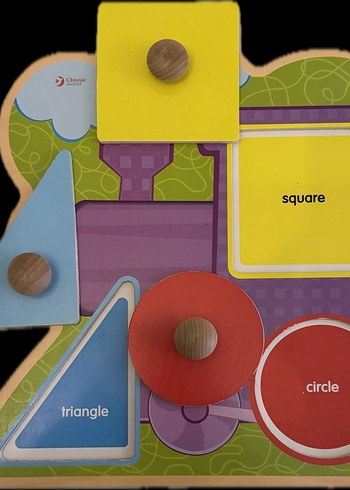 Classic world Renkli Ahşap Tren Puzzle Oyuncak - Görsel 4