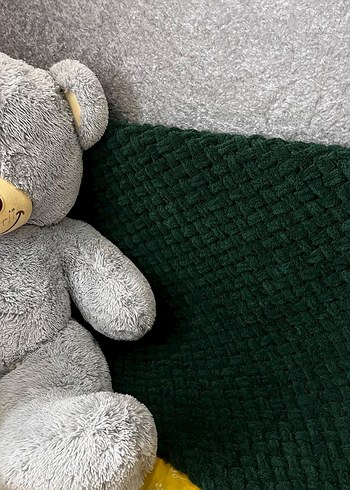 Yeşil Örgü Çocuk Battaniyesi - Görsel 3