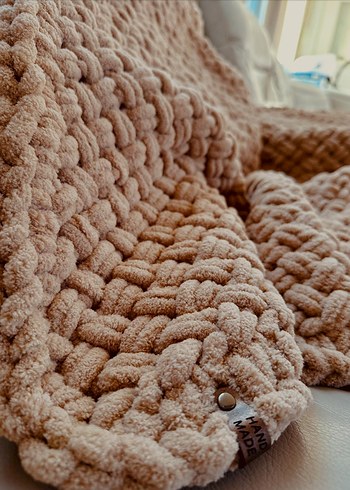 Bej Örgü Çocuk Battaniyesi - Görsel 6