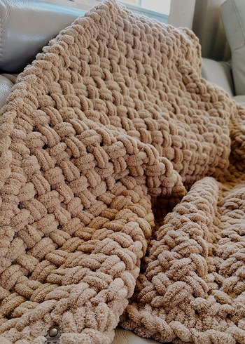 Bej Örgü Çocuk Battaniyesi - Görsel 2