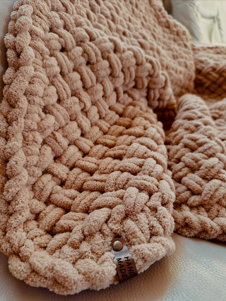 Bej Örgü Çocuk Battaniyesi - Görsel 5