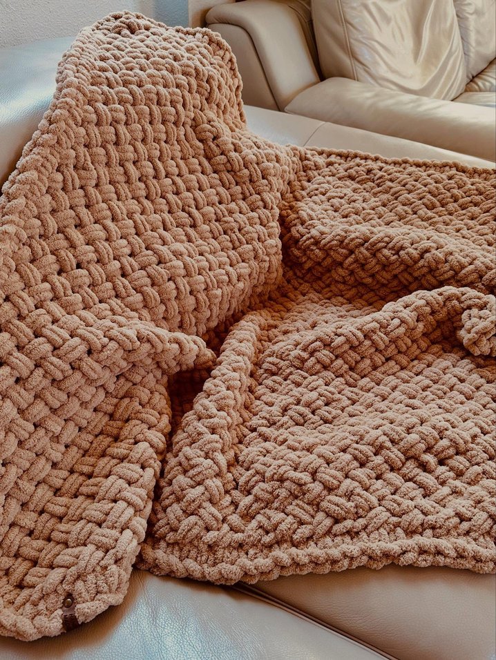 Bej Örgü Çocuk Battaniyesi - Görsel 3