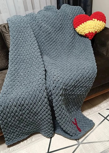 Gri Örgü Çocuk Battaniyesi - Görsel 4