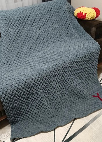 Gri Örgü Çocuk Battaniyesi - Görsel 2