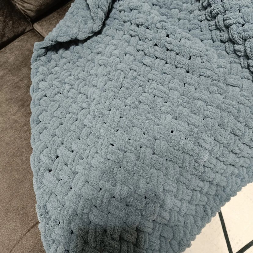 Gri Örgü Çocuk Battaniyesi - Görsel 3